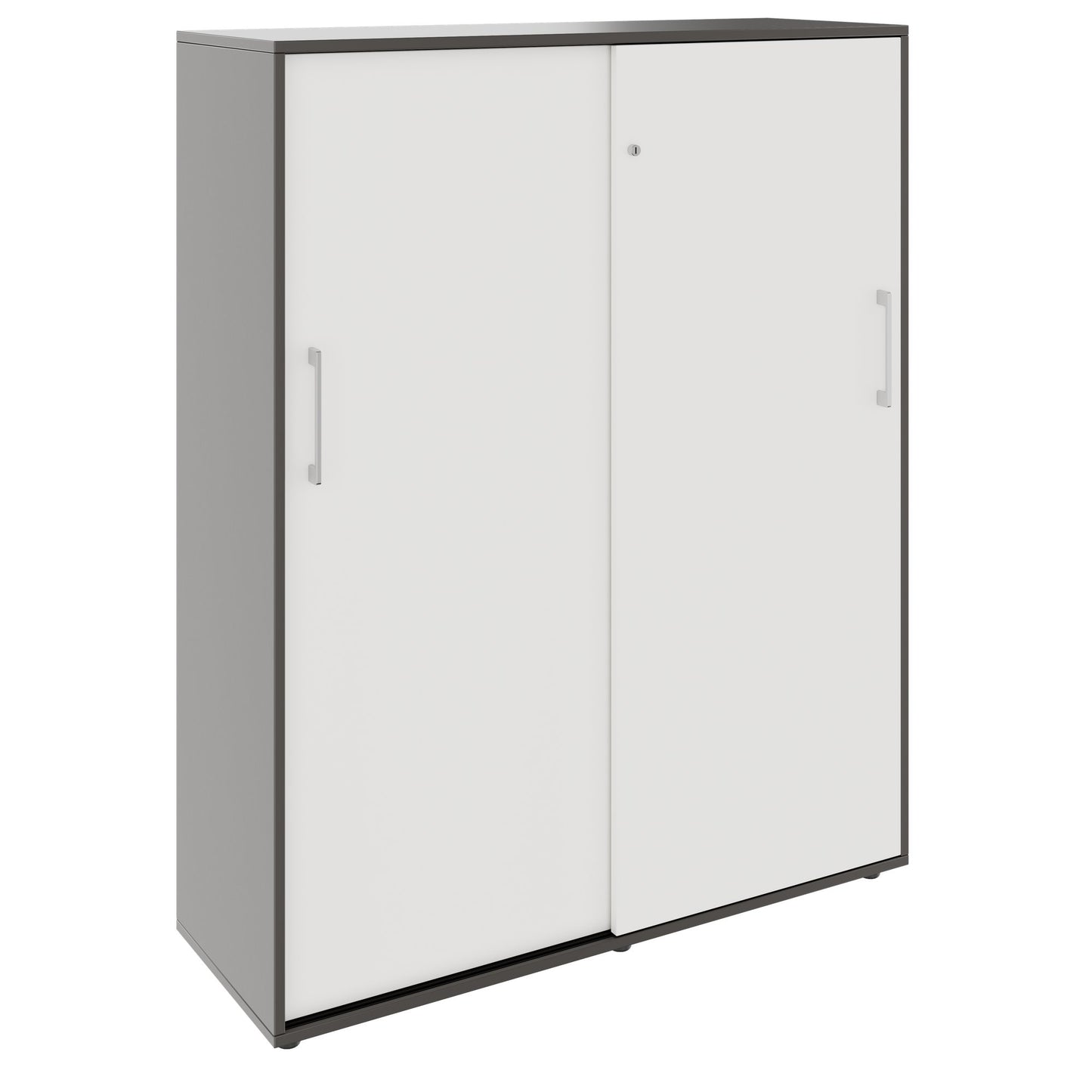 PRO Cabinet di porta scorrevole | 4 OH, 1200 x 1510 mm, grafite / bianco