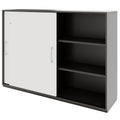 PRO Armoire de porte coulissante | 3 oh, 800 - 1600 x 1140 mm, graphite / blanc - 4 Thumbnail Image