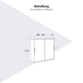 PRO Armoire de porte coulissante | 3 oh, 800 - 1600 x 1140 mm, graphite / blanc - 13 Thumbnail Image