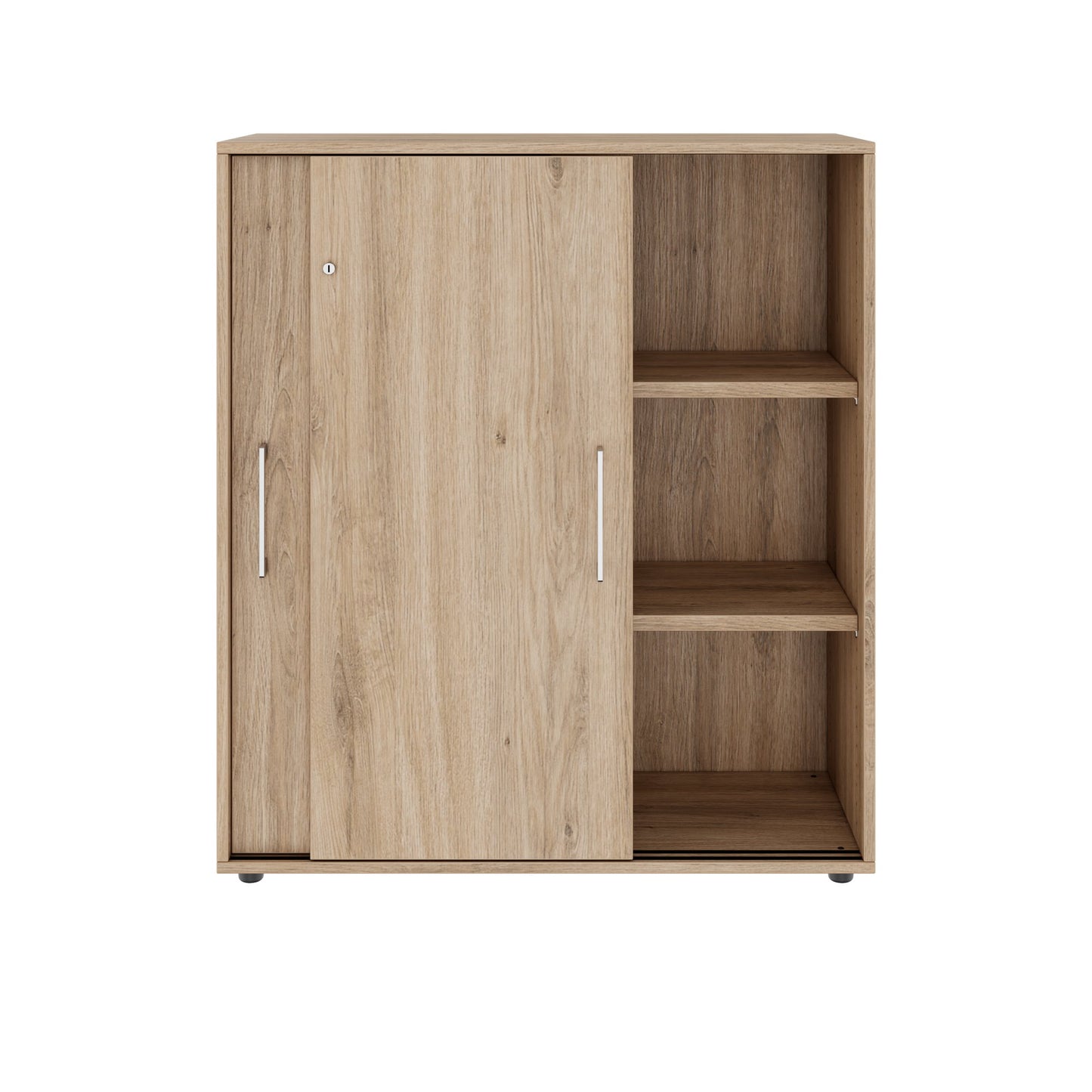 PRO sliding door wardrobe | 3 OH, 800 - 1600 x 1140 mm, natural oak