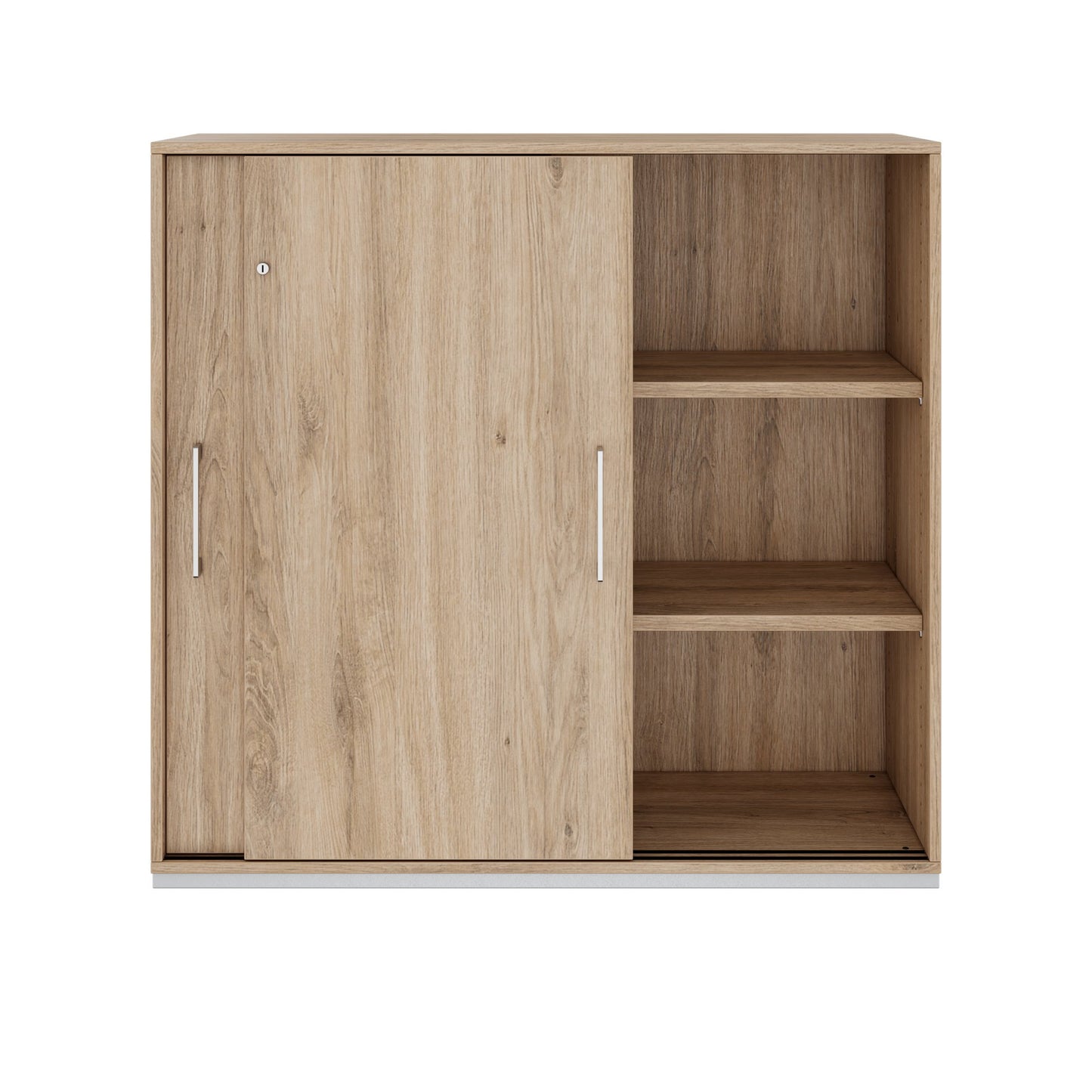 PRO sliding door wardrobe | 3 OH, 800 - 1600 x 1140 mm, natural oak