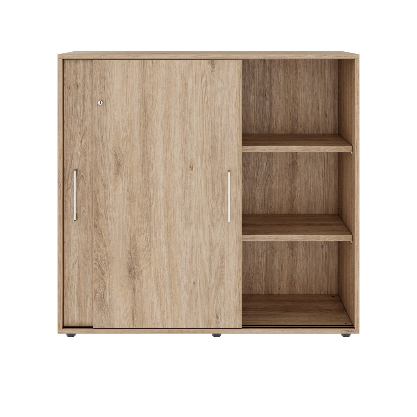 PRO sliding door wardrobe | 3 OH, 800 - 1600 x 1140 mm, natural oak