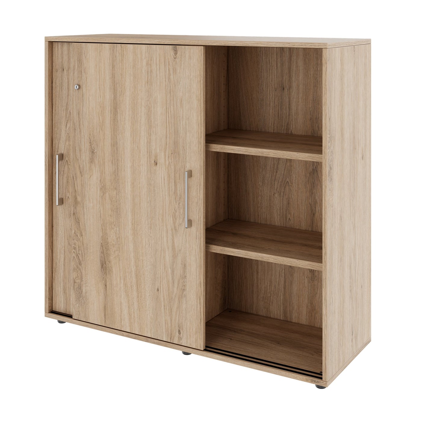 PRO sliding door wardrobe | 3 OH, 800 - 1600 x 1140 mm, natural oak