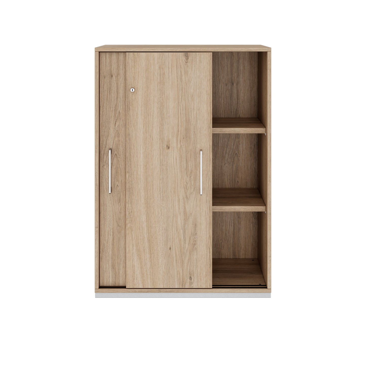 PRO sliding door wardrobe | 3 OH, 800 - 1600 x 1140 mm, natural oak