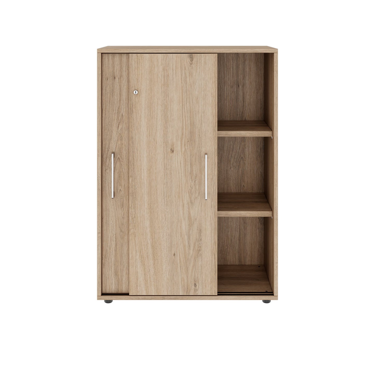 PRO sliding door wardrobe | 3 OH, 800 - 1600 x 1140 mm, natural oak
