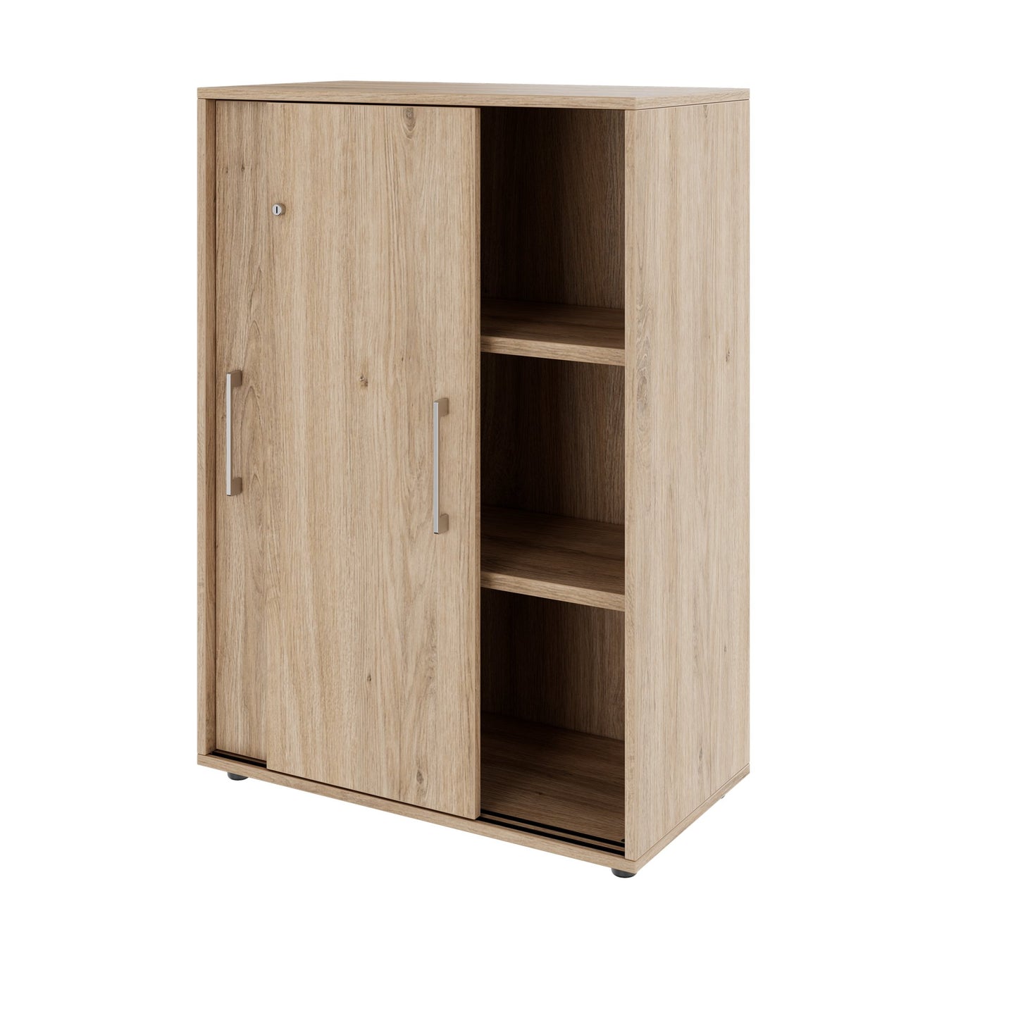 PRO sliding door wardrobe | 3 OH, 800 - 1600 x 1140 mm, natural oak