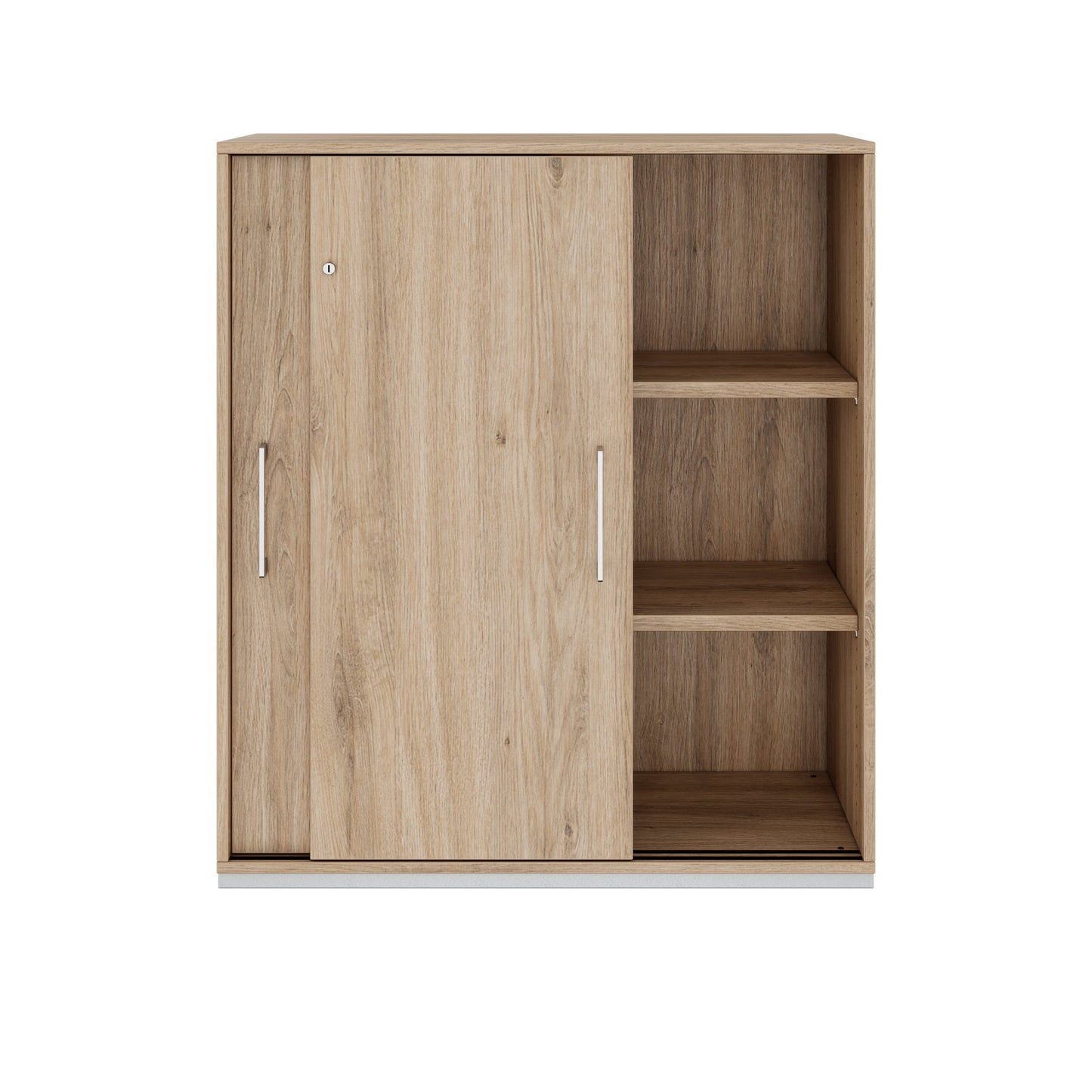 PRO sliding door wardrobe | 3 OH, 800 - 1600 x 1140 mm, natural oak