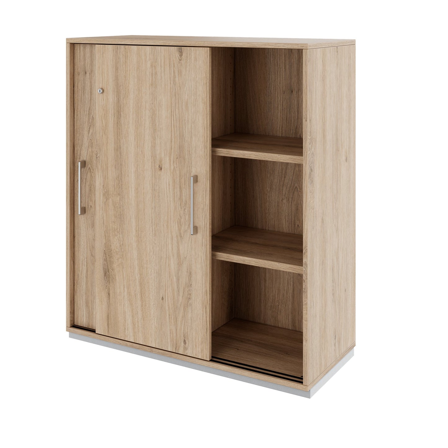 PRO sliding door wardrobe | 3 OH, 800 - 1600 x 1140 mm, natural oak
