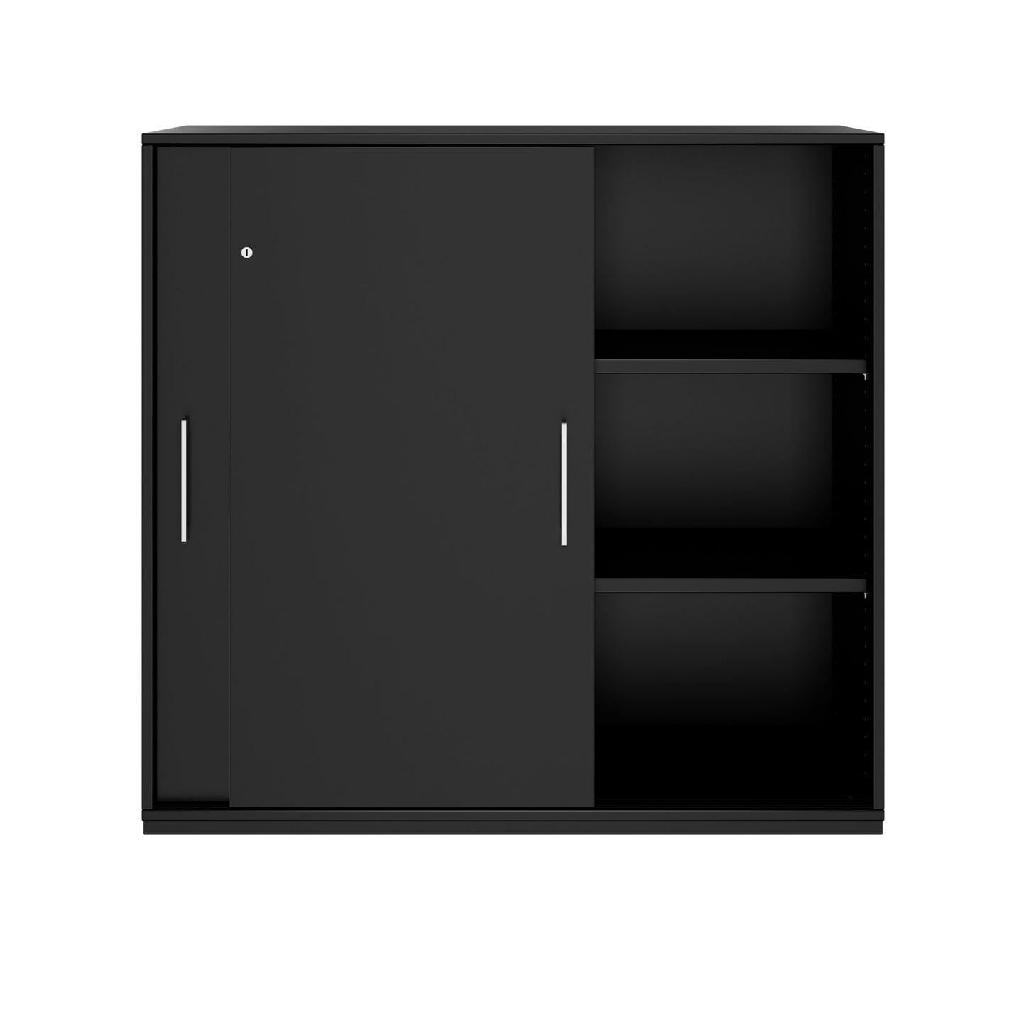 PRO Armoire de porte coulissante | 3 oh, 800 - 1600 x 1140 mm, noir