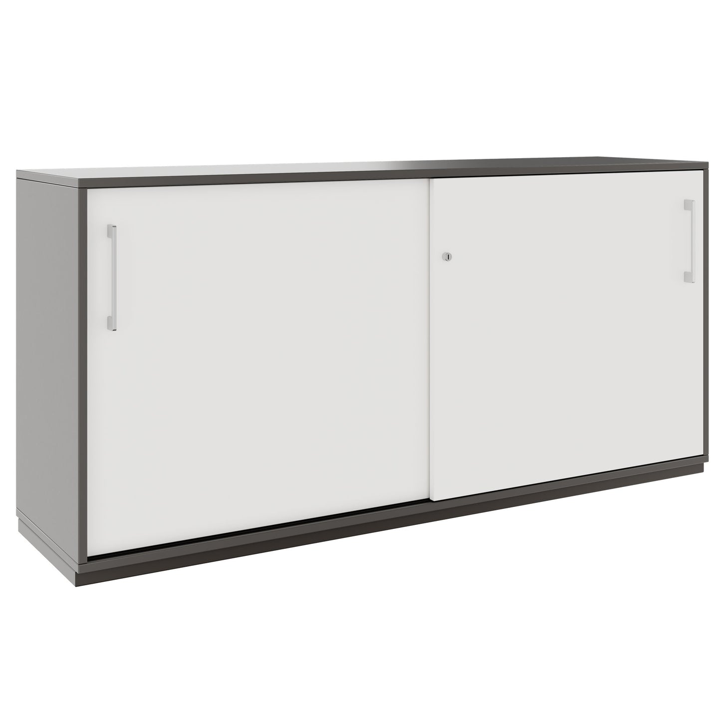 PRO Sliding door cabinet | 2 Oh, 800 - 1600 x 770 mm, graphite / white