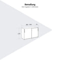 PRO Armoire de porte coulissante | 2 oh, 800 - 1600 x 770 mm, graphite / blanc - 13 Thumbnail Image