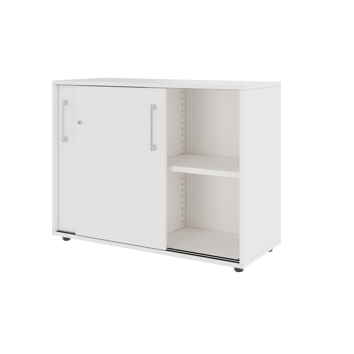 PRO Sliding door cabinet | 2 Oh, 800 - 1600 x 770 mm, white