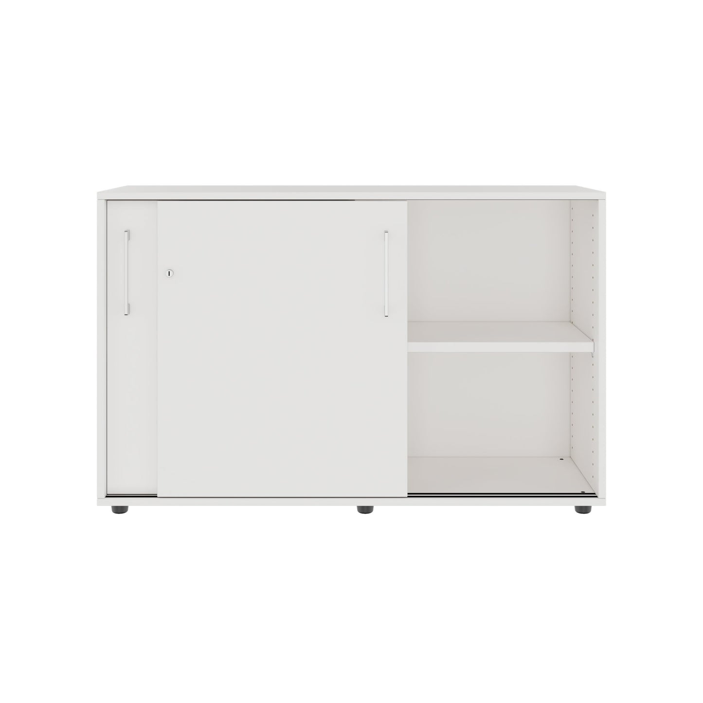 PRO Sliding door cabinet | 2 Oh, 800 - 1600 x 770 mm, white