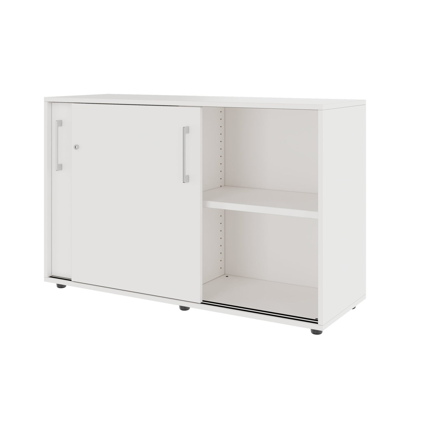 PRO Sliding door cabinet | 2 Oh, 800 - 1600 x 770 mm, white