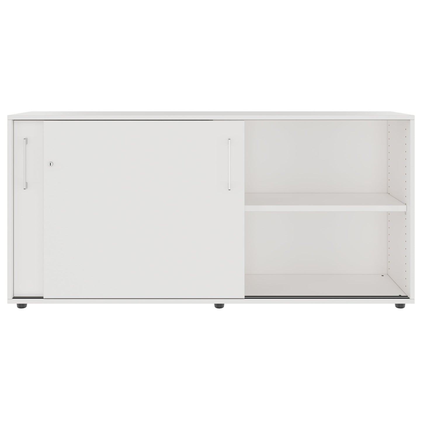 PRO Sliding door cabinet | 2 Oh, 800 - 1600 x 770 mm, white