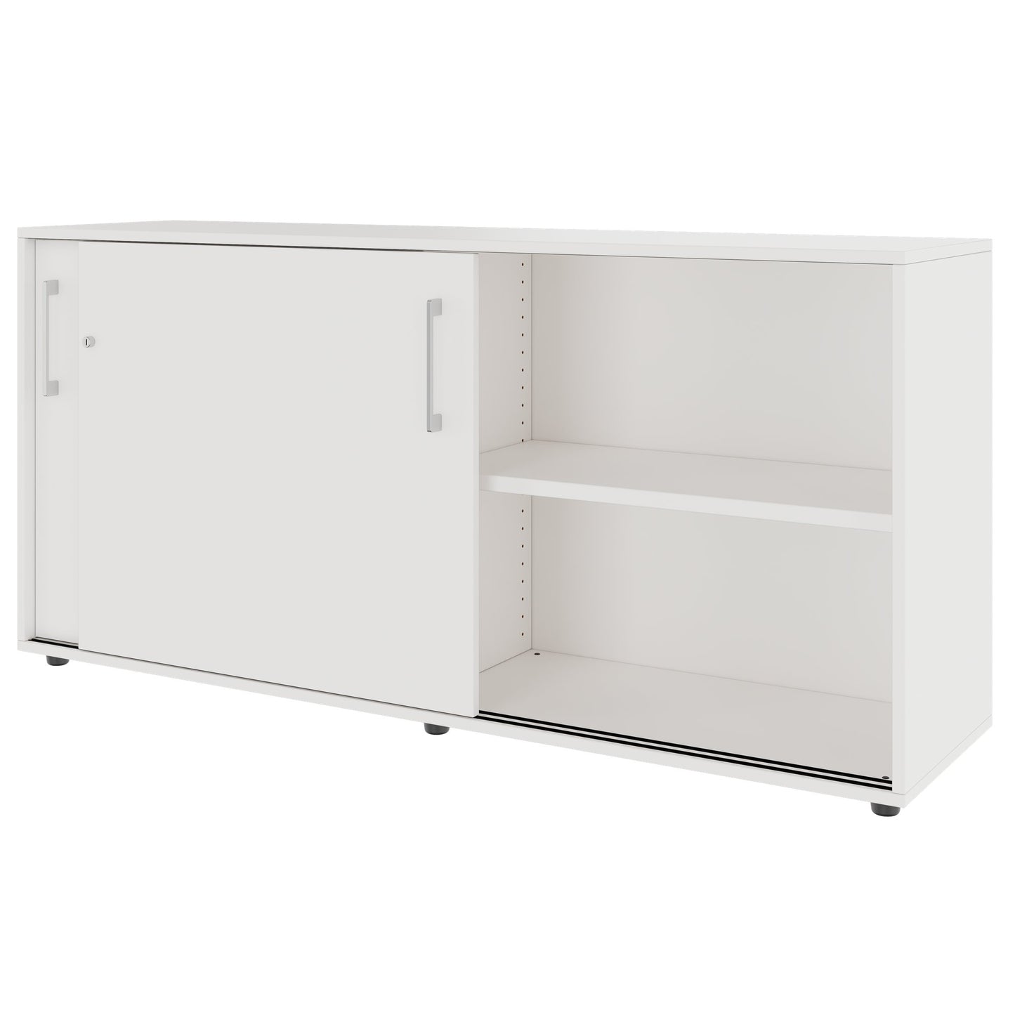 PRO Sliding door cabinet | 2 Oh, 800 - 1600 x 770 mm, white
