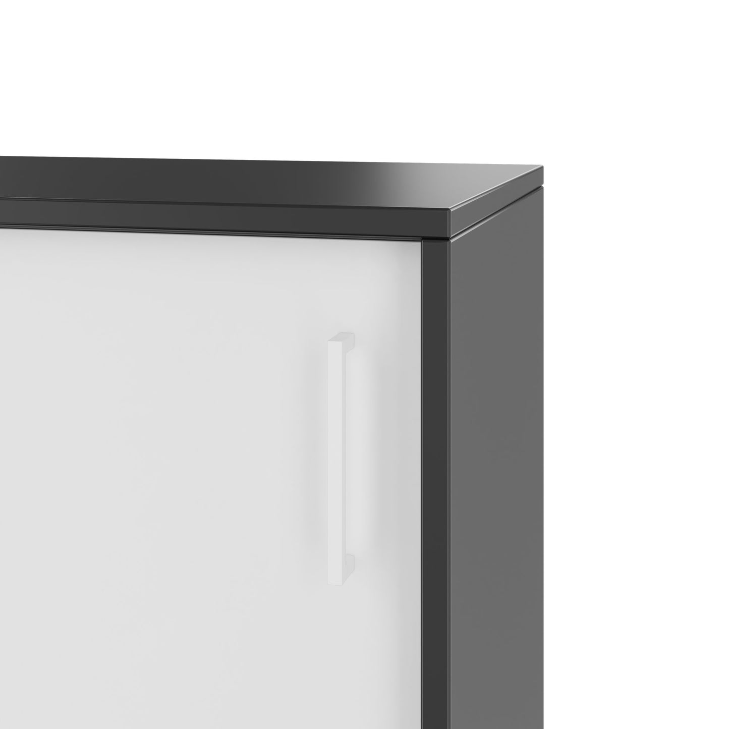 NOVA Schiebetürenschrank | 2 OH, 1640 x 740 mm, Anthrazit / Weiß