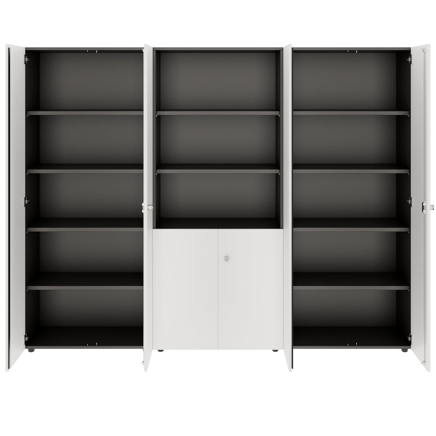 PRO Armoire murale | 5 OH, 2400 x 1880 mm, graphite / blanc