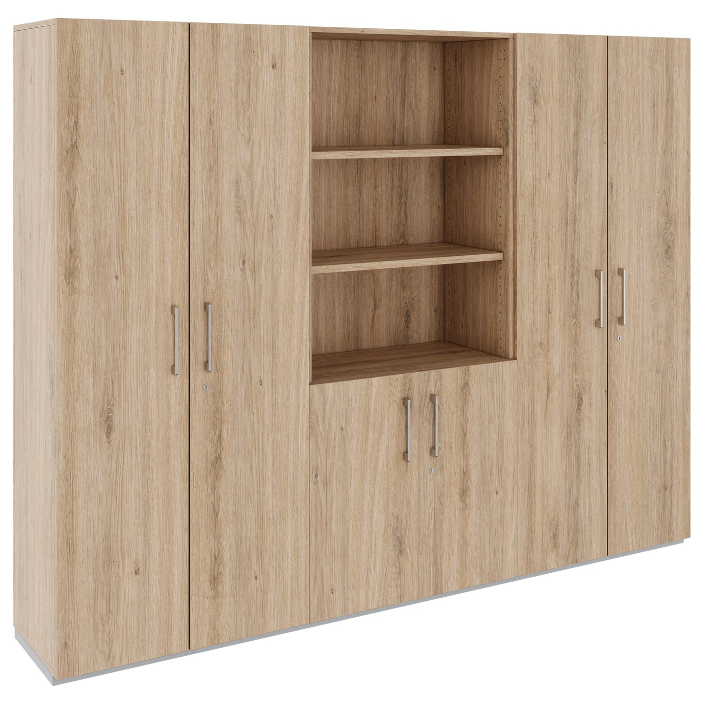 PRO Parete muro | 5 OH, 2400 x 1880 mm, quercia naturale