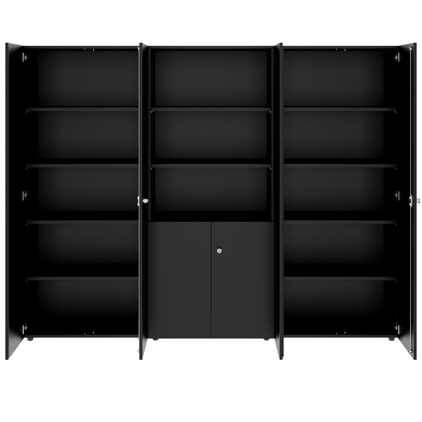 PRO wall unit | 5 OH, 2400 x 1880 mm, black