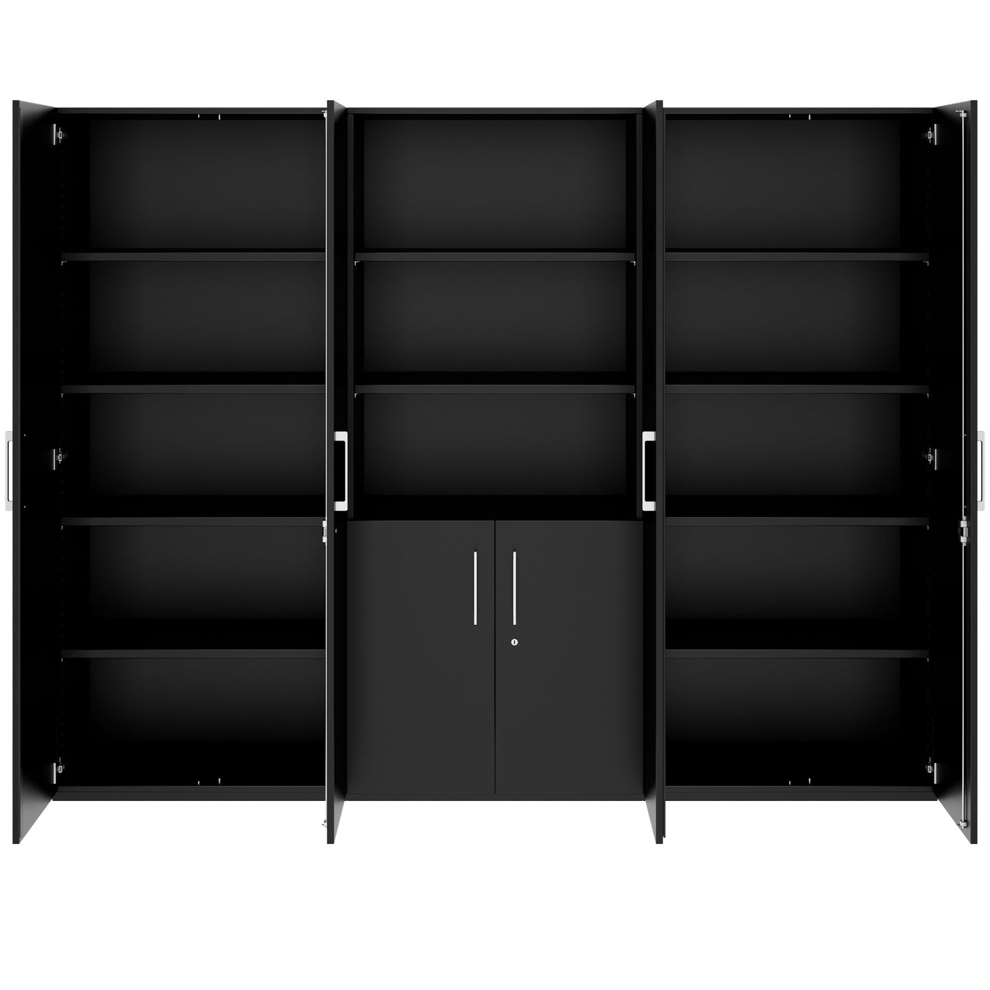 PRO wall unit | 5 OH, 2400 x 1880 mm, black