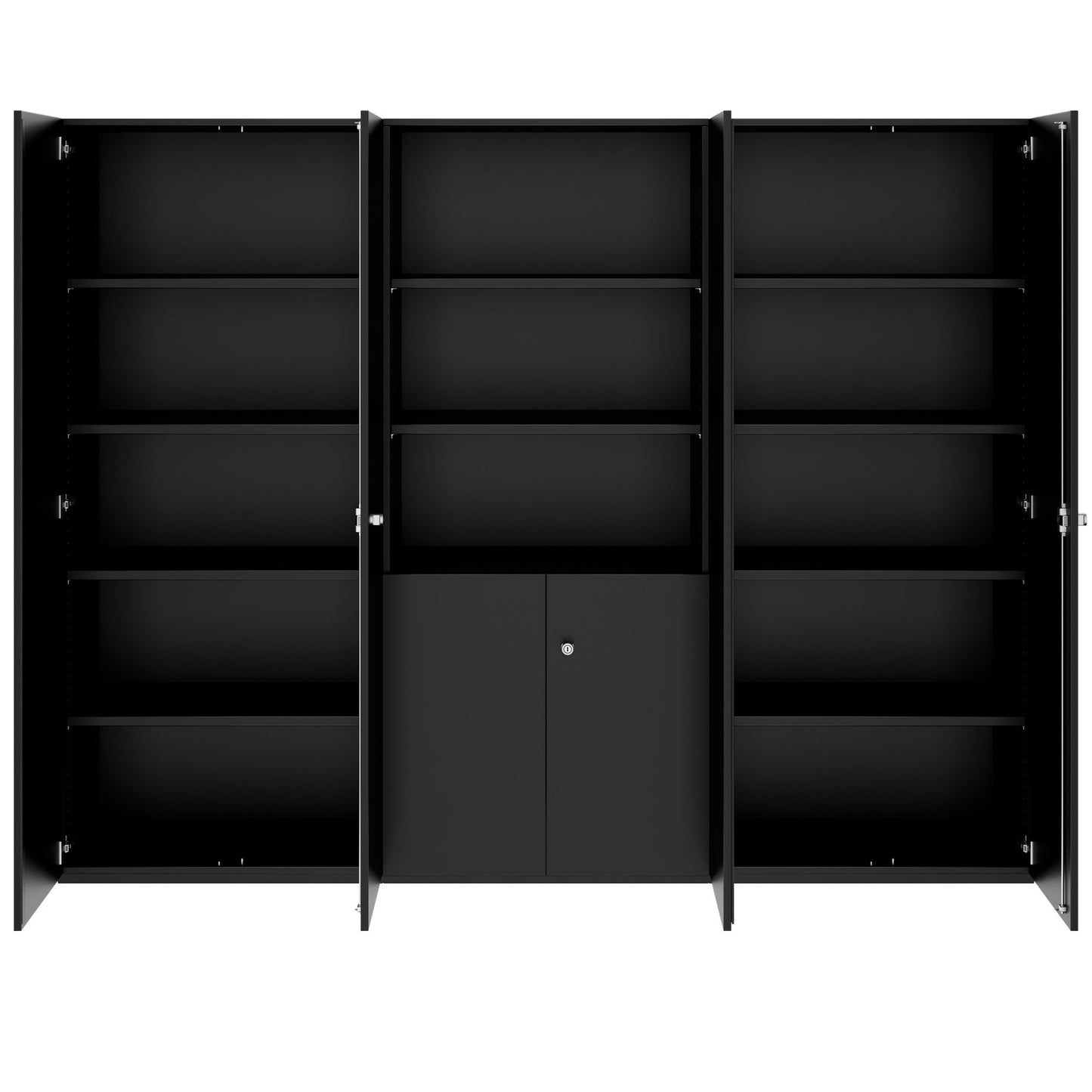 PRO wall unit | 5 OH, 2400 x 1880 mm, black