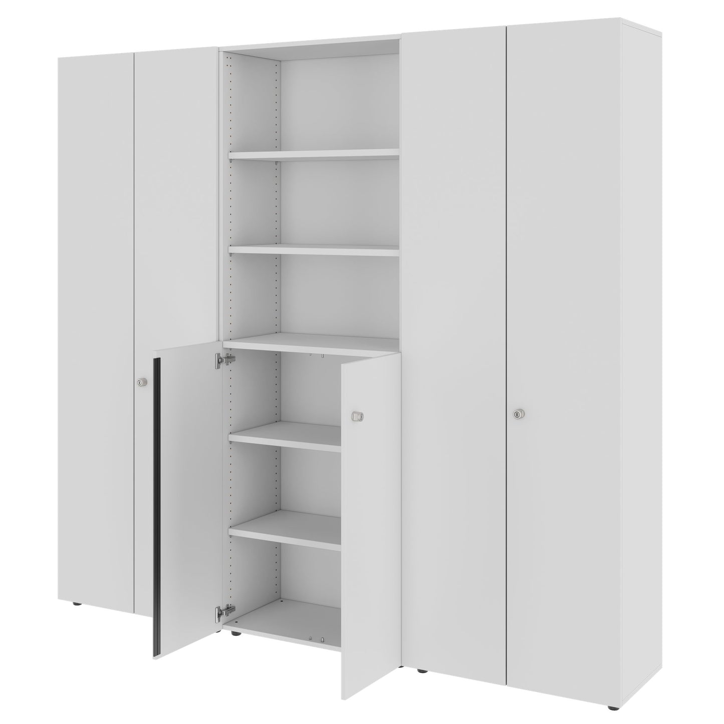 PRO Schrankwand | 6 OH, 2400 x 2250 mm, Grau