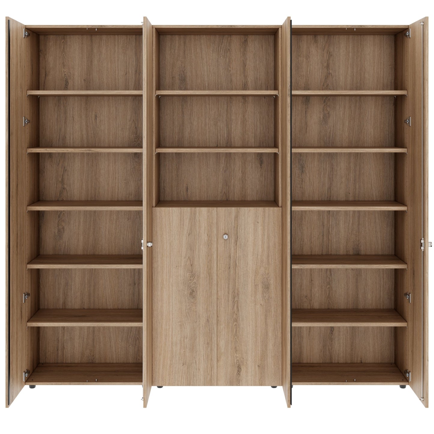 PRO Parete muro | 6 OH, 2400 x 2250 mm, quercia naturale