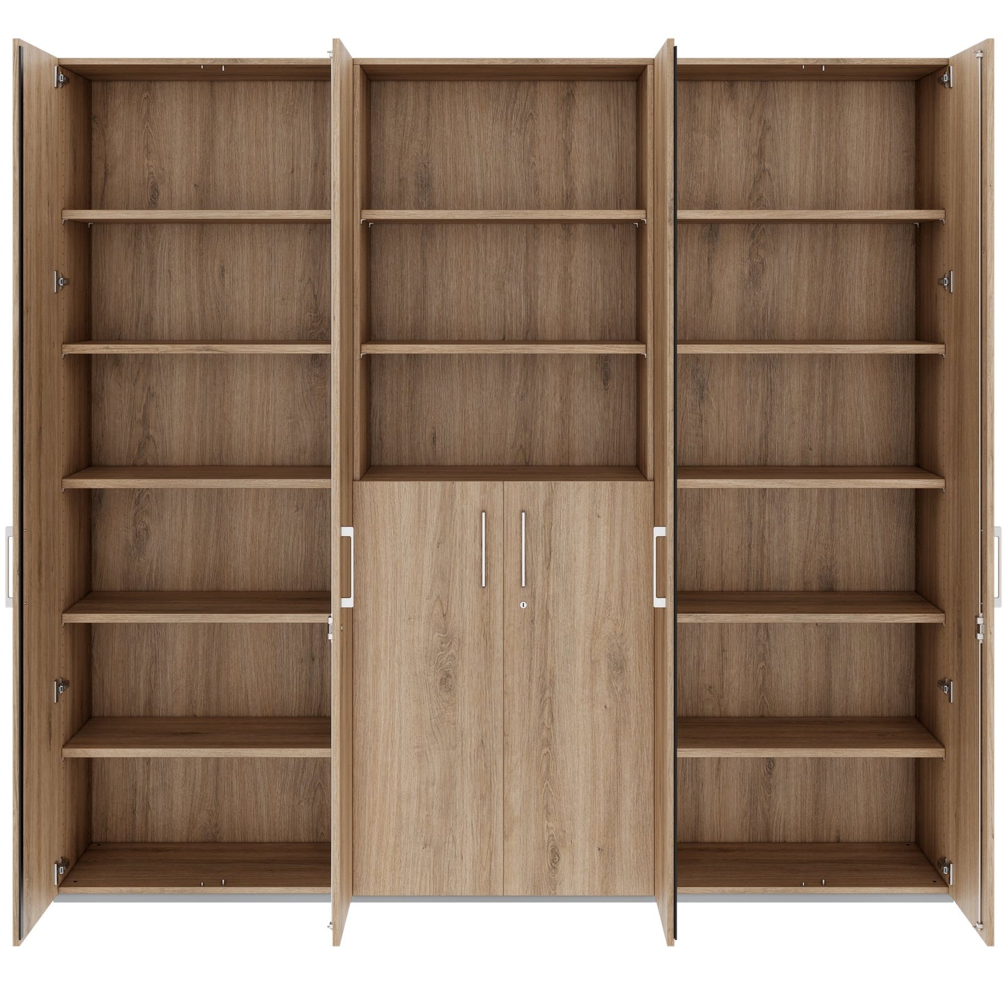PRO Parete muro | 6 OH, 2400 x 2250 mm, quercia naturale
