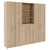 PRO Parete muro | 6 OH, 2400 x 2250 mm, quercia naturale