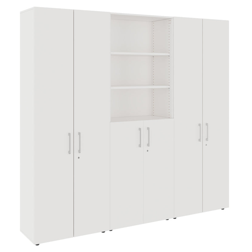 PRO Parete muro | 6 OH, 2400 x 2250 mm, bianco