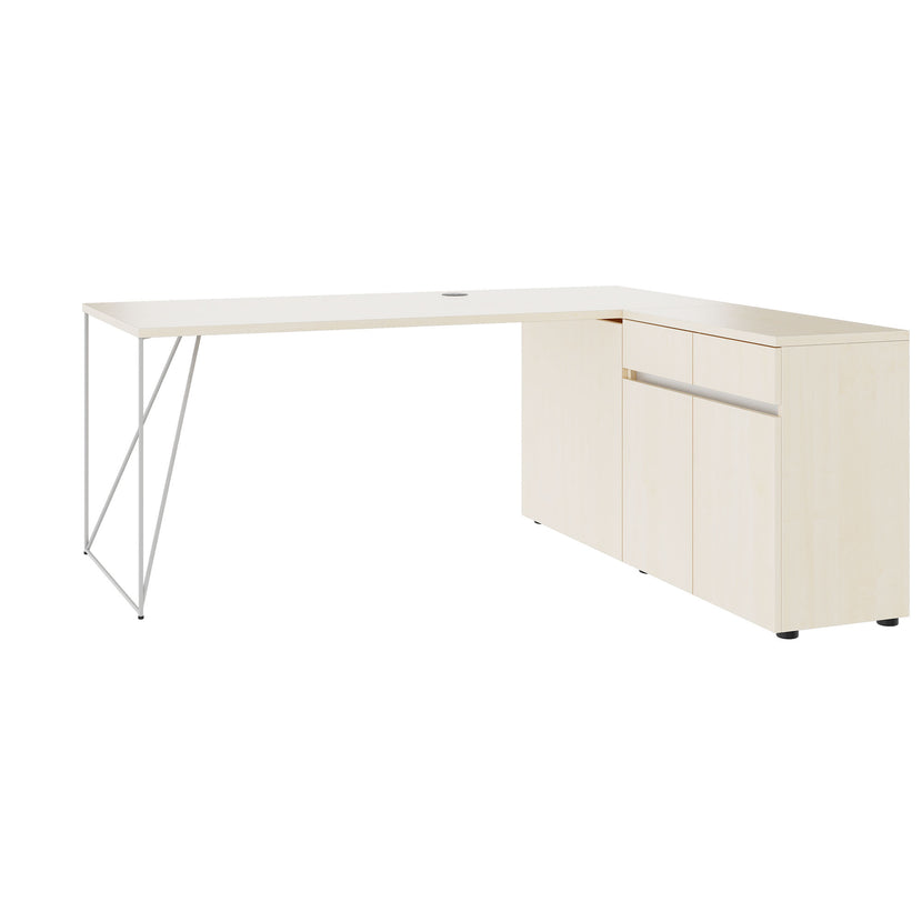 AIR Bureau | 1600 - 2000 mm, buffet électrifié et intégré, érable