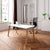 NOVA WOOD Schreibtisch | Massivholz-Gestell, 1600 x 800 mm, Weiß