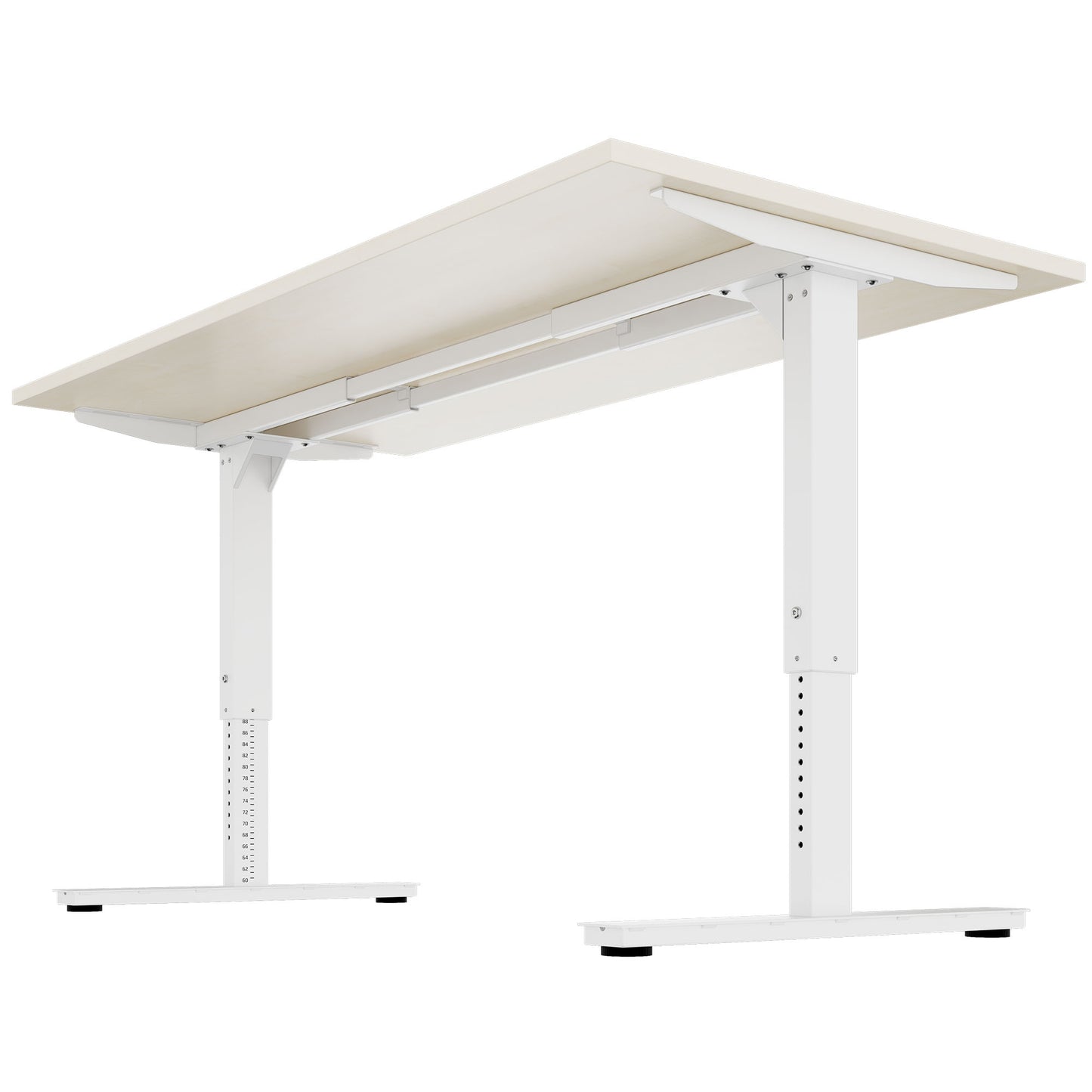 SCALE Schreibtisch | 1600 - 1800 mm, manuell höhenverstellbar, Ahorn
