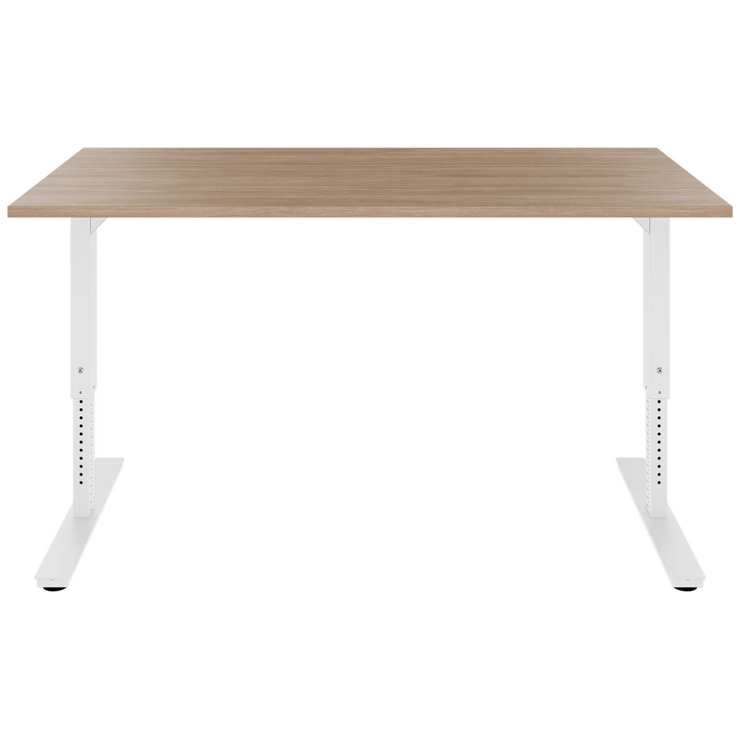 SCALE desk | 1600 - 1800 mm, manually height adjustable, amber oak
