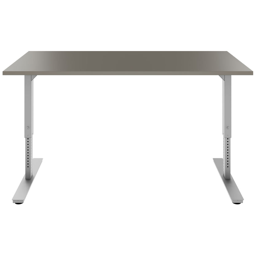 SCALE Schreibtisch | 1600 - 1800 mm, manuell höhenverstellbar, Cubanitgrau