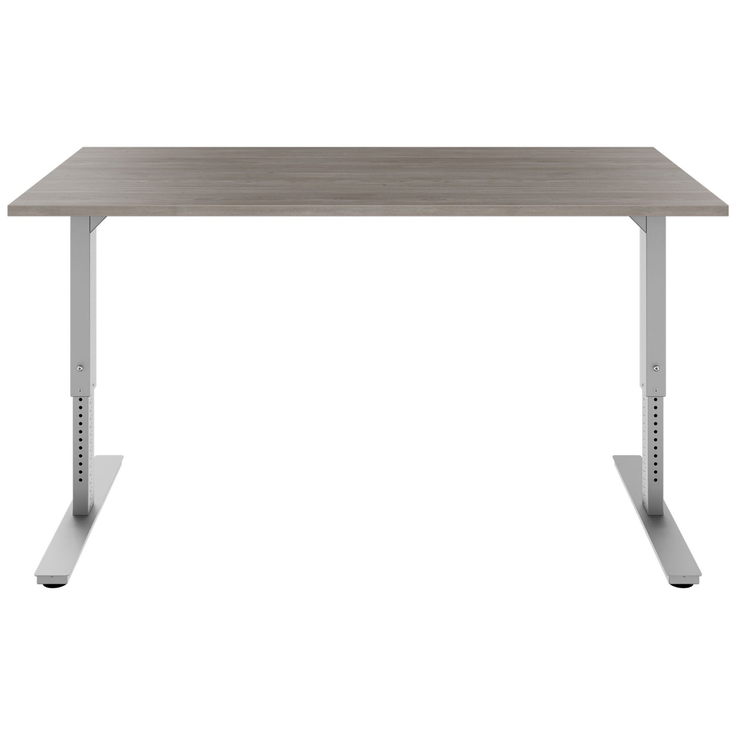 SCALE Schreibtisch | 1600 - 1800 mm, manuell höhenverstellbar, Nordeiche grau