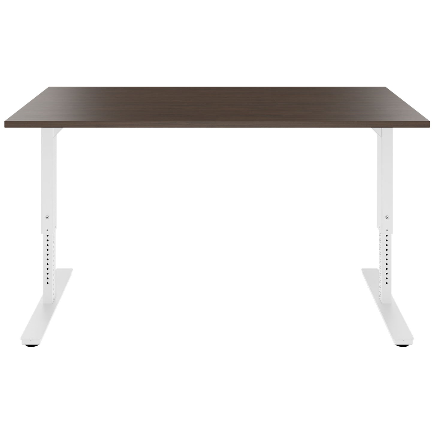 SCALE desk | 1600 - 1800 mm, manually height adjustable, walnut