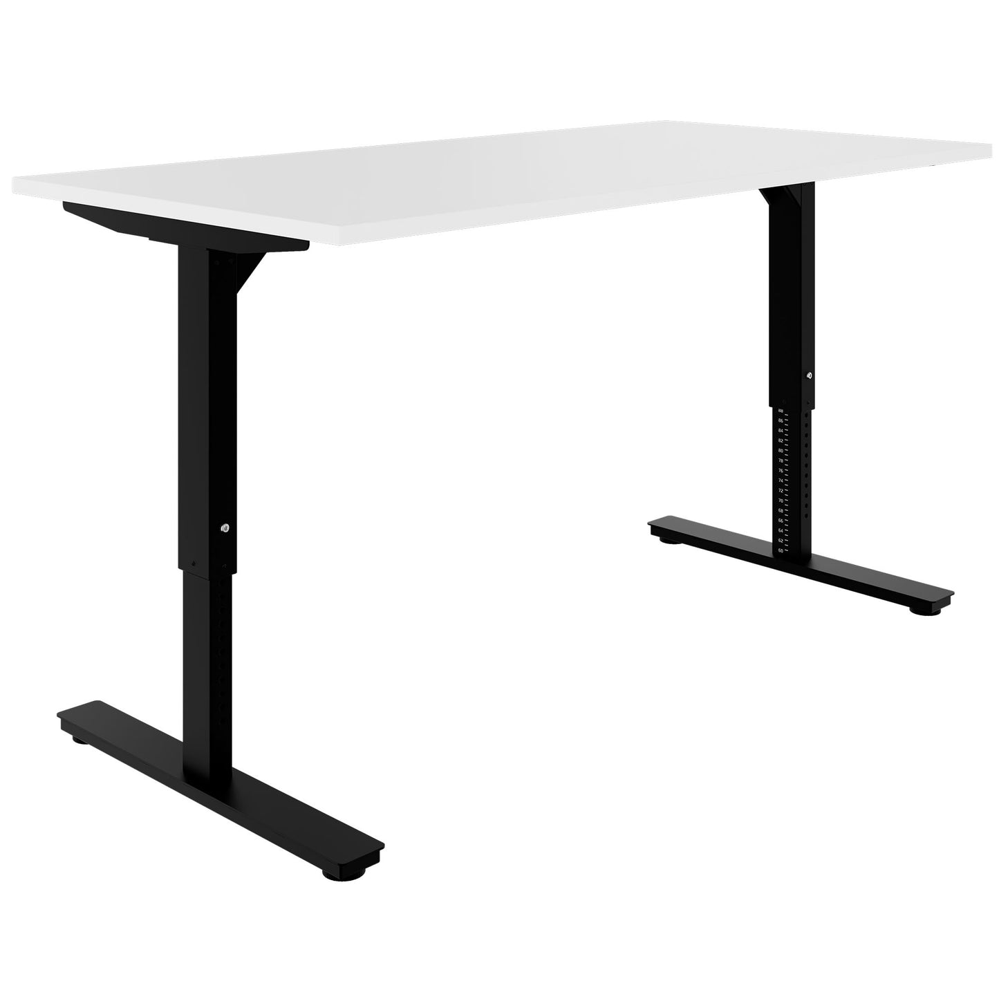 SCALE desk | 1600 - 1800 mm, manually height adjustable, white