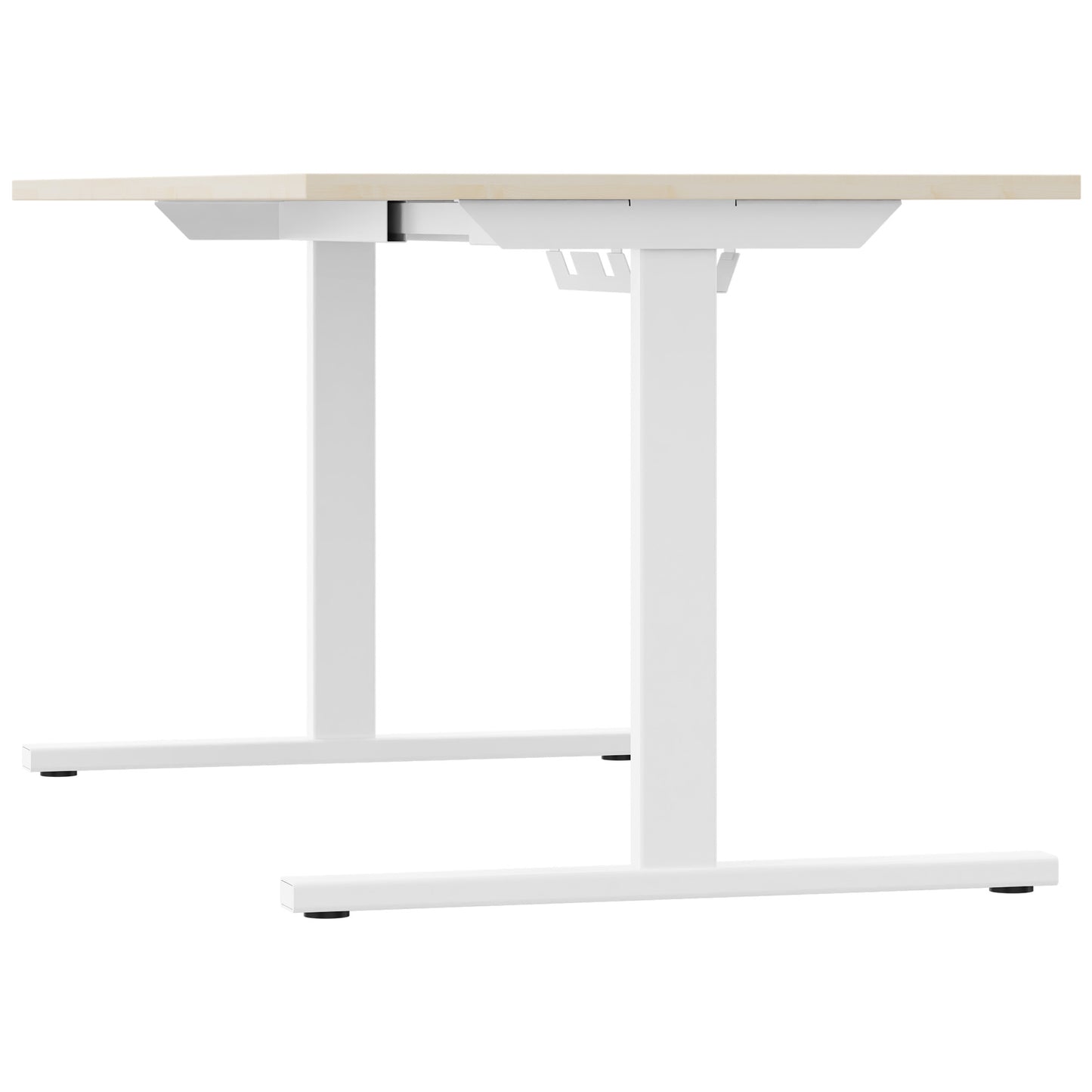 T-EASY Schreibtisch | 1200 - 1800 mm, elektrifiziert, Ahorn