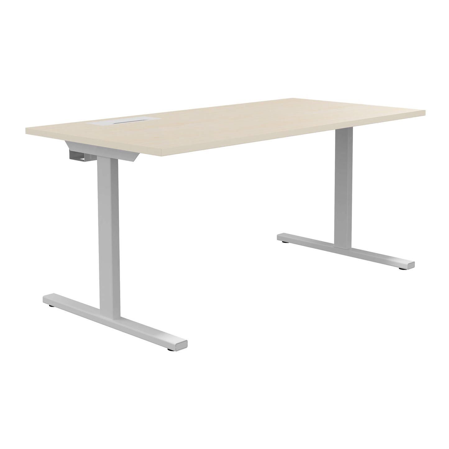 T-EASY Schreibtisch | 1200 - 1800 mm, elektrifiziert, Ahorn