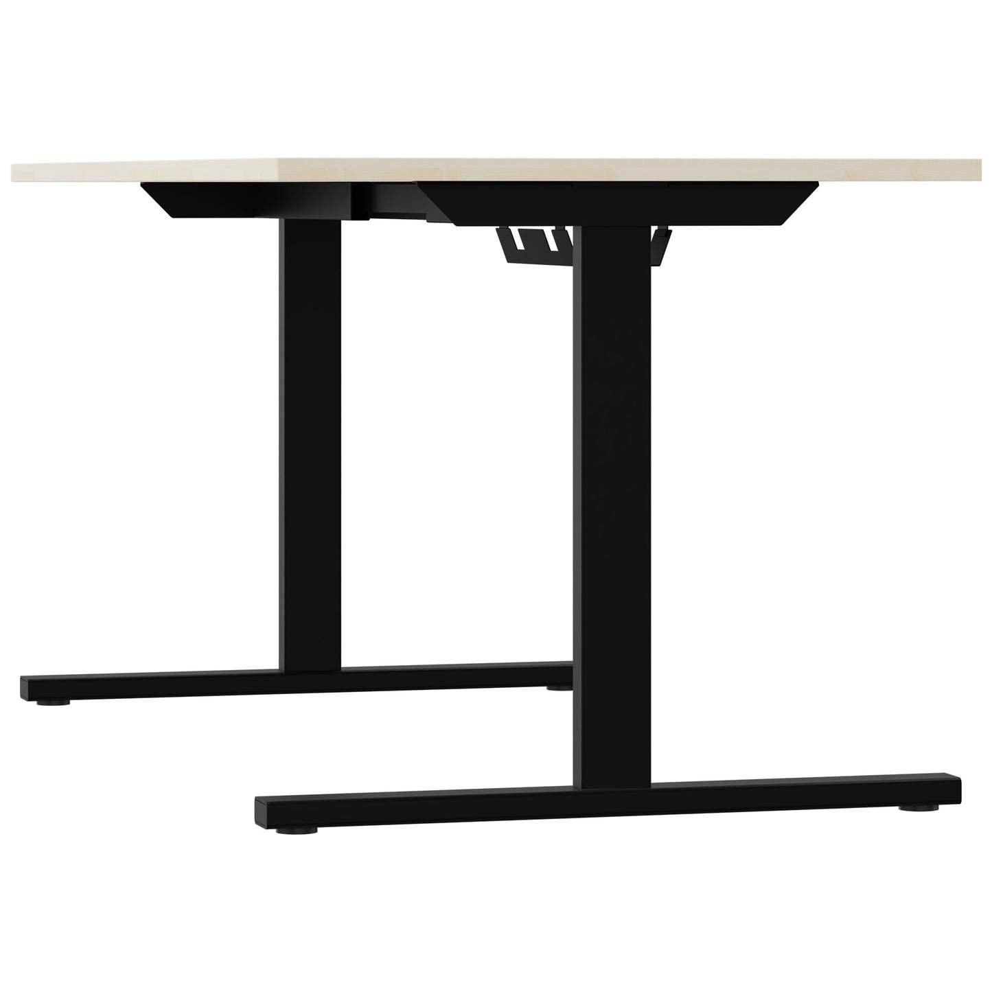 T-EASY Schreibtisch | 1200 - 1800 mm, elektrifiziert, Ahorn