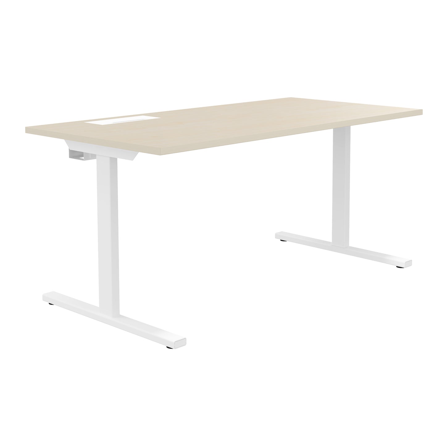 T-EASY Schreibtisch | 1200 - 1800 mm, elektrifiziert, Ahorn
