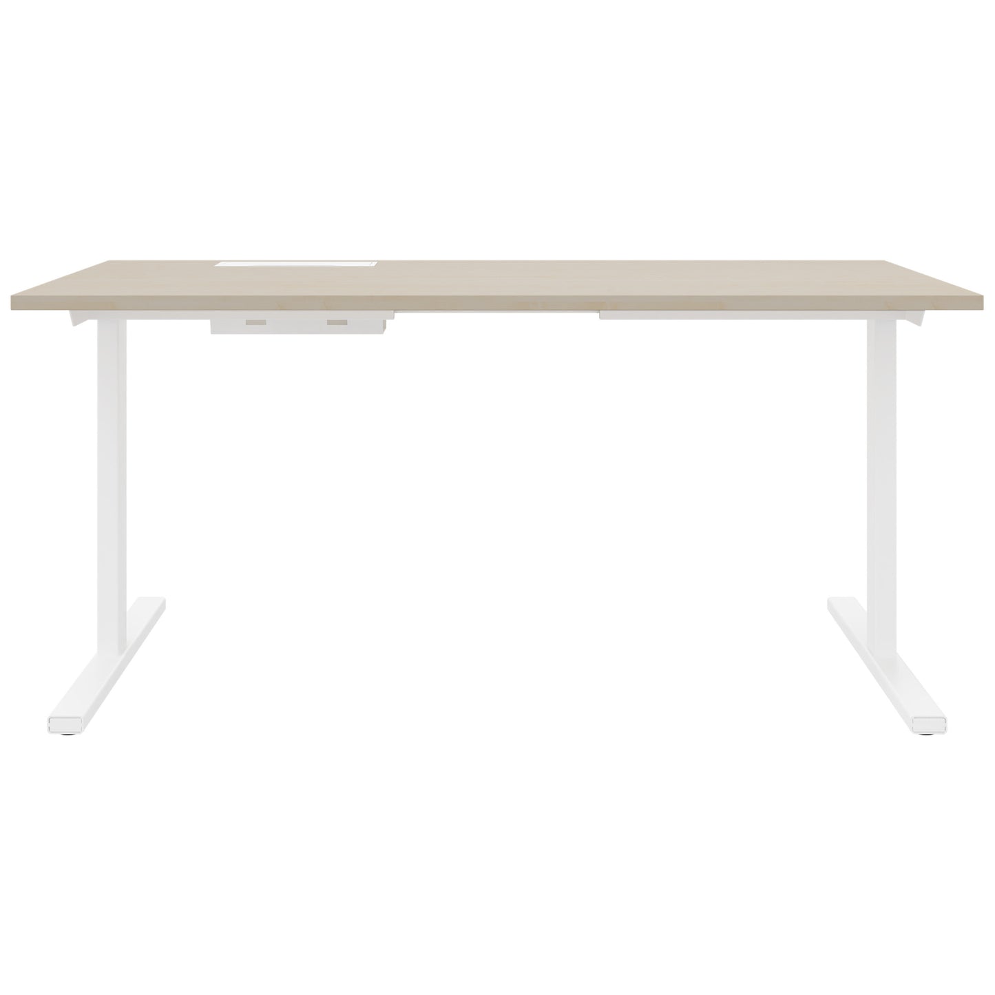 T-EASY Schreibtisch | 1200 - 1800 mm, elektrifiziert, Ahorn