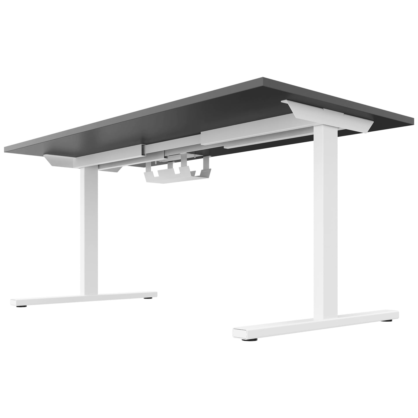 T-EASY Schreibtisch | 1200 - 1800 mm, elektrifiziert, Anthrazit