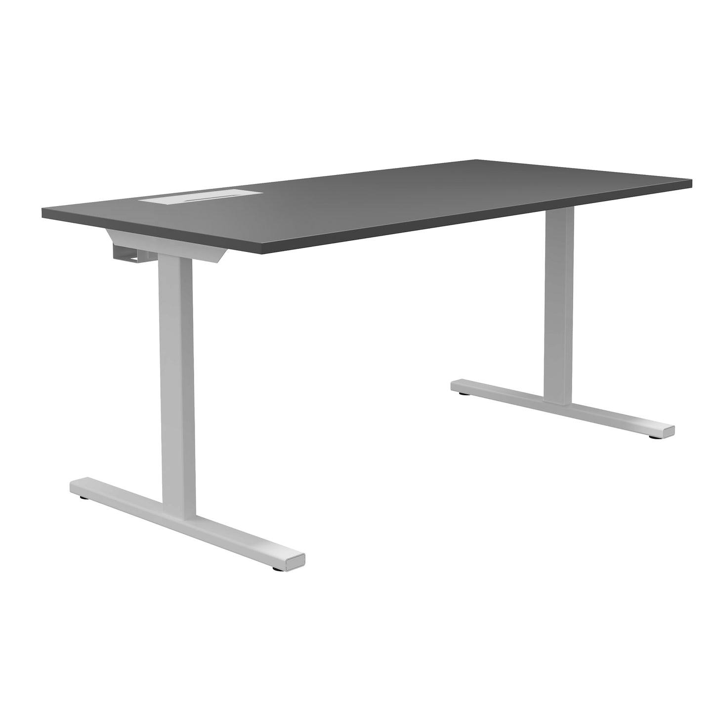 T-EASY Schreibtisch | 1200 - 1800 mm, elektrifiziert, Anthrazit