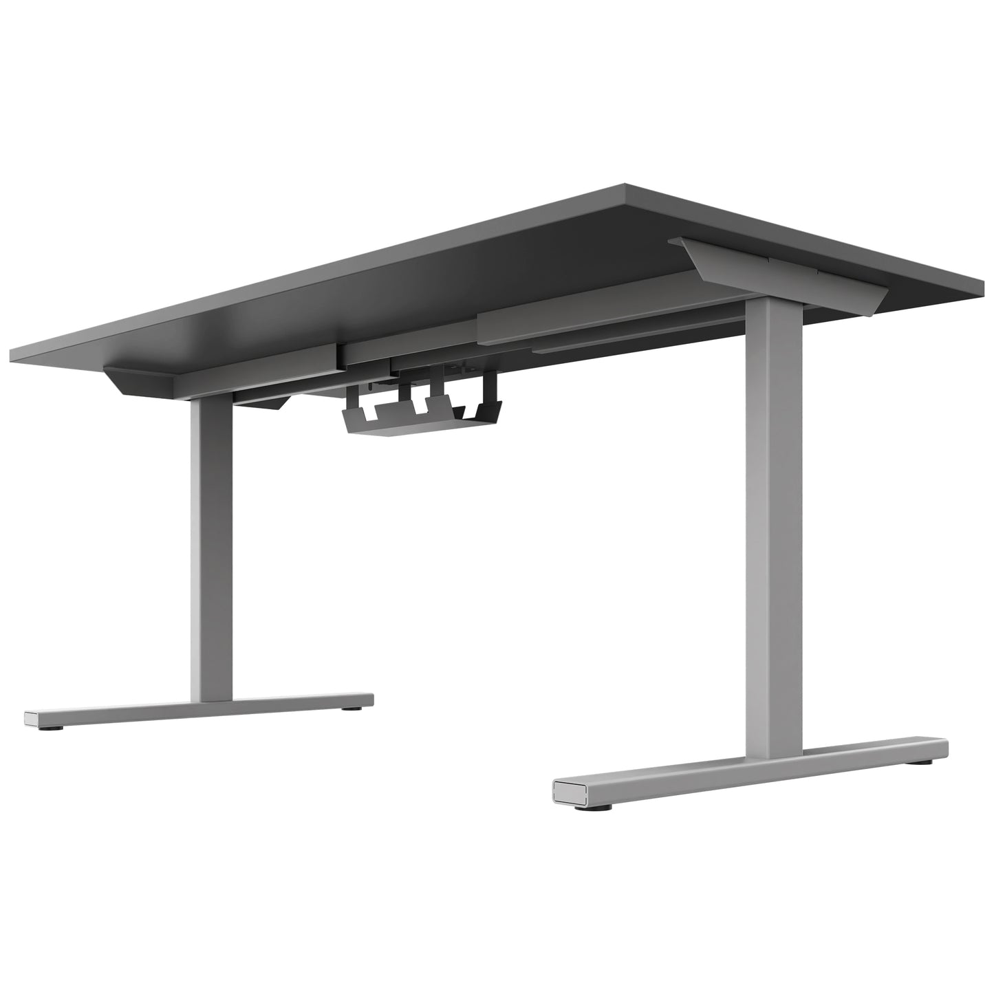 T-EASY Schreibtisch | 1200 - 1800 mm, elektrifiziert, Anthrazit