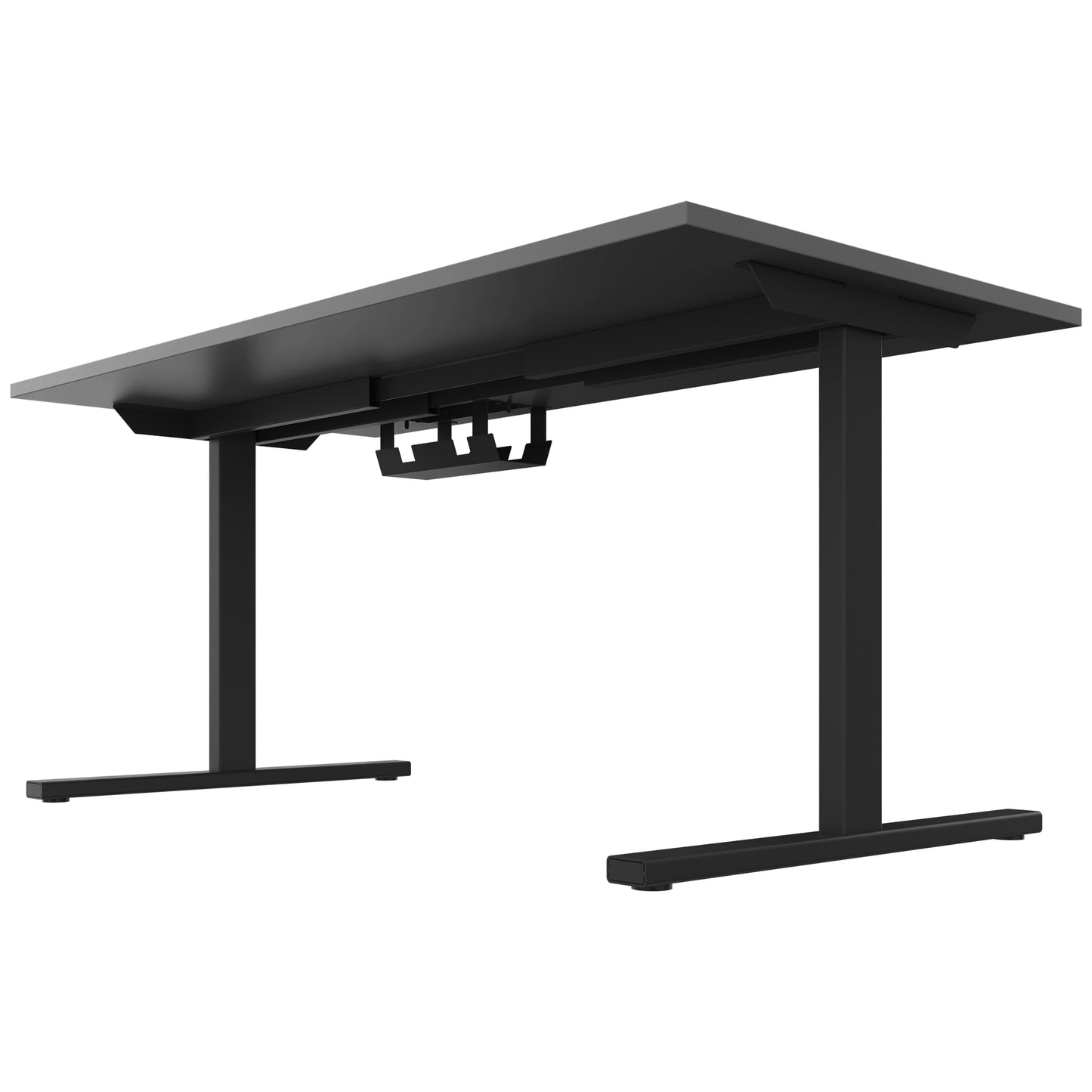 T-EASY Schreibtisch | 1200 - 1800 mm, elektrifiziert, Anthrazit