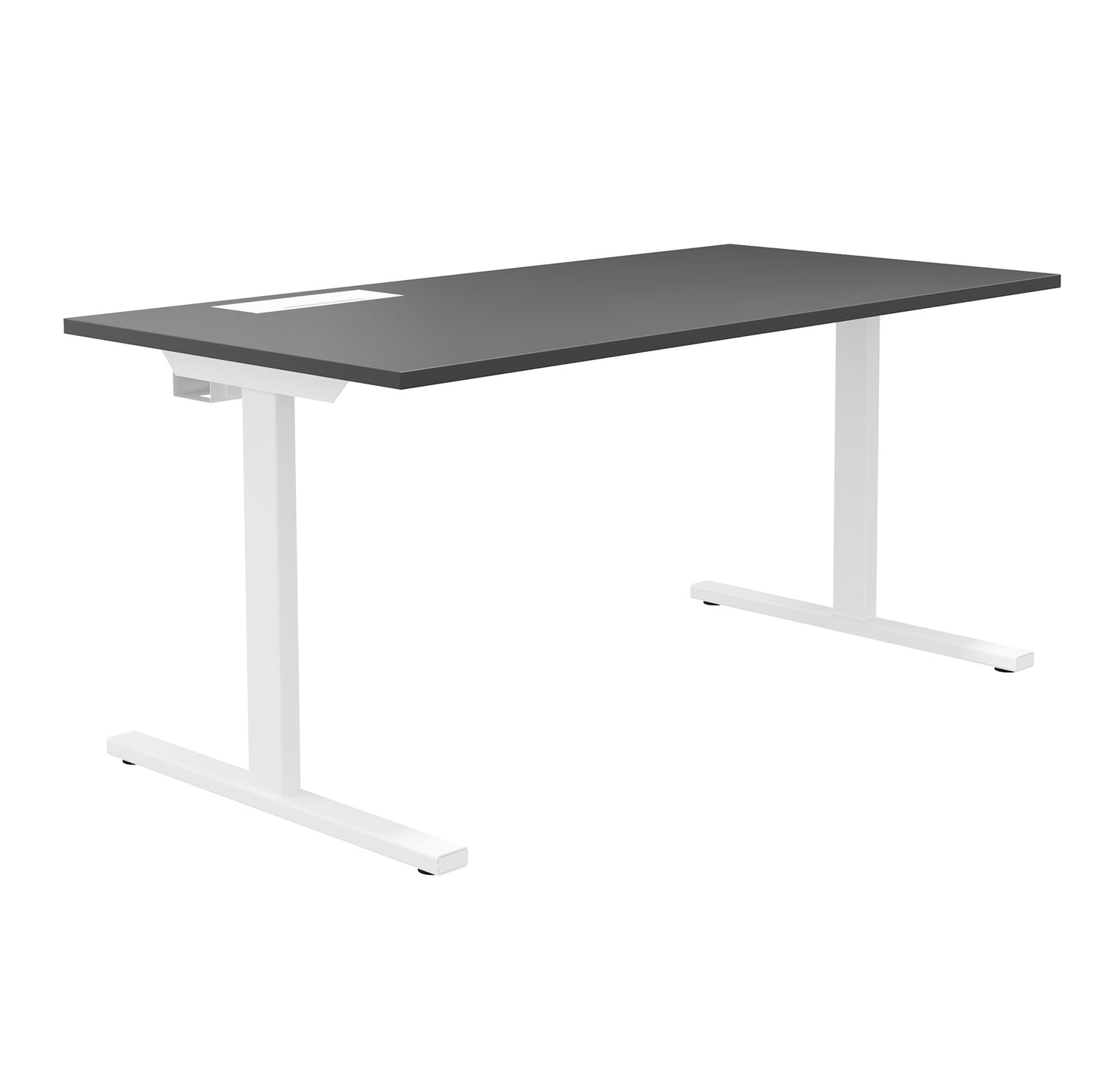 T-EASY Schreibtisch | 1200 - 1800 mm, elektrifiziert, Anthrazit