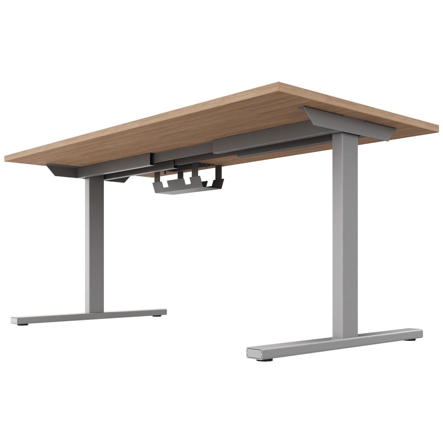 T-EASY Schreibtisch | 1200 - 1800 mm, elektrifiziert, Bernsteineiche